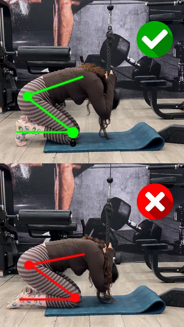  Dont Do Cable Crunches Like This When your hips slide back, the weight starts pulling through your hip flexors instead o...