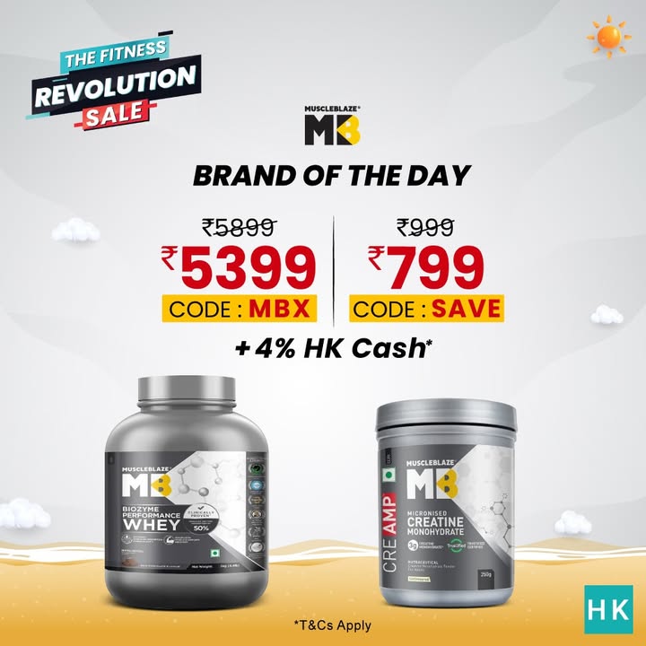 Fuel your gains with the Brand of the Day MuscleBlaze Time to restock the essentials at revolutionary prices