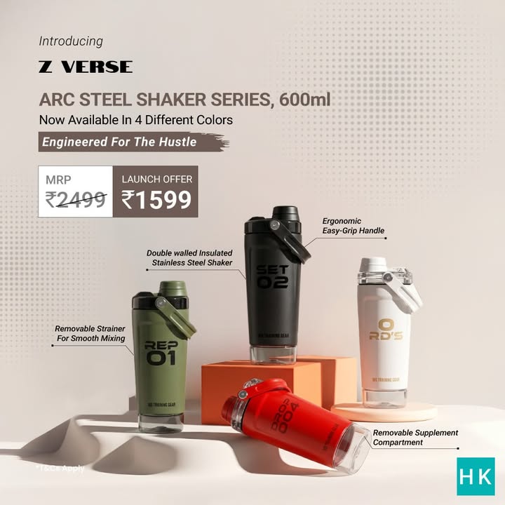  The STEEL deal your gym bag needed. Because your shaker should work as hard as you do
