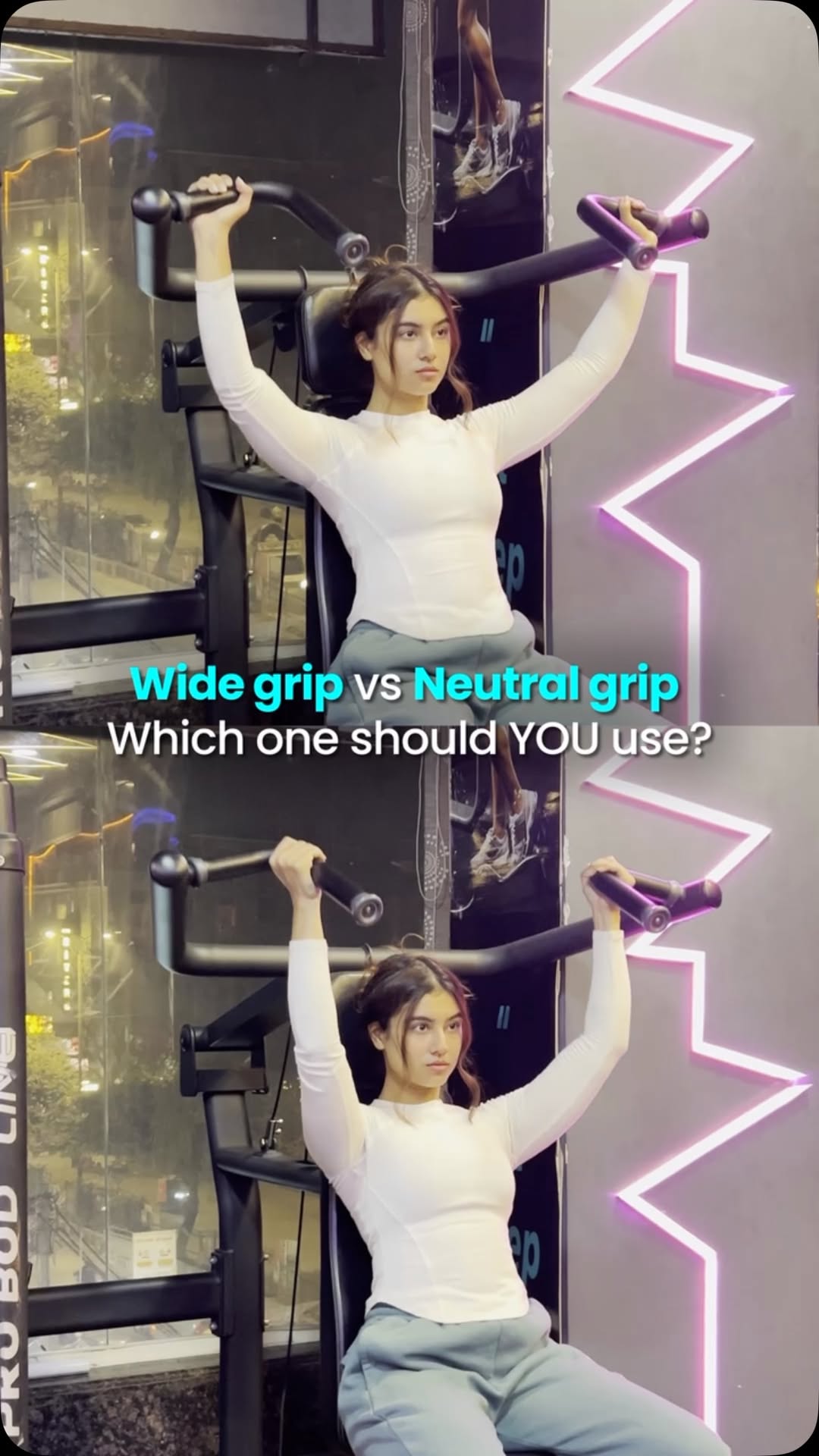 At first glance, these two grips look almost identical, but they don t emphasise your shoulders in exactly the same way