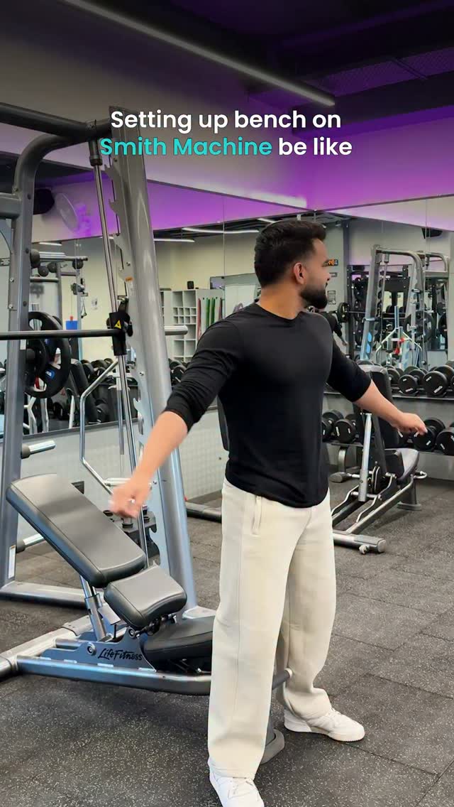You move the bench 17 times before your first rep. . . . gymhumor funnyreels healthkart