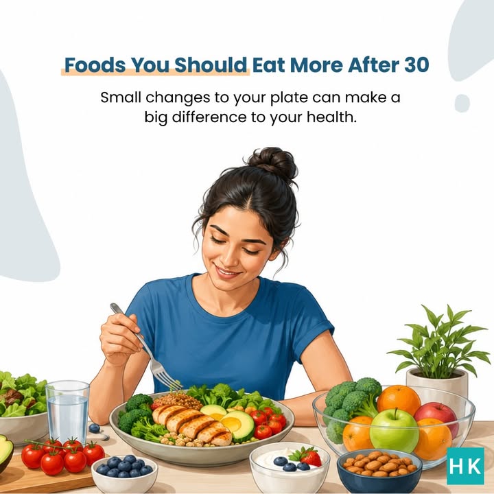Your body changes after 30 and your diet should too. No drastic diets. No complicated rules