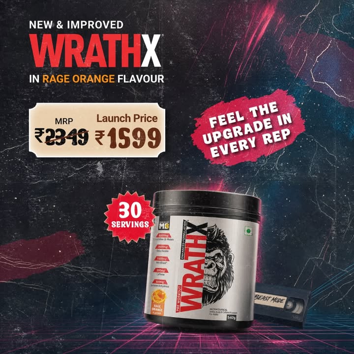 YOUR PRE WORKOUT JUST GOT RAGE D The all new WRATHX in Rage Orange is officially here to smash your personal reco...