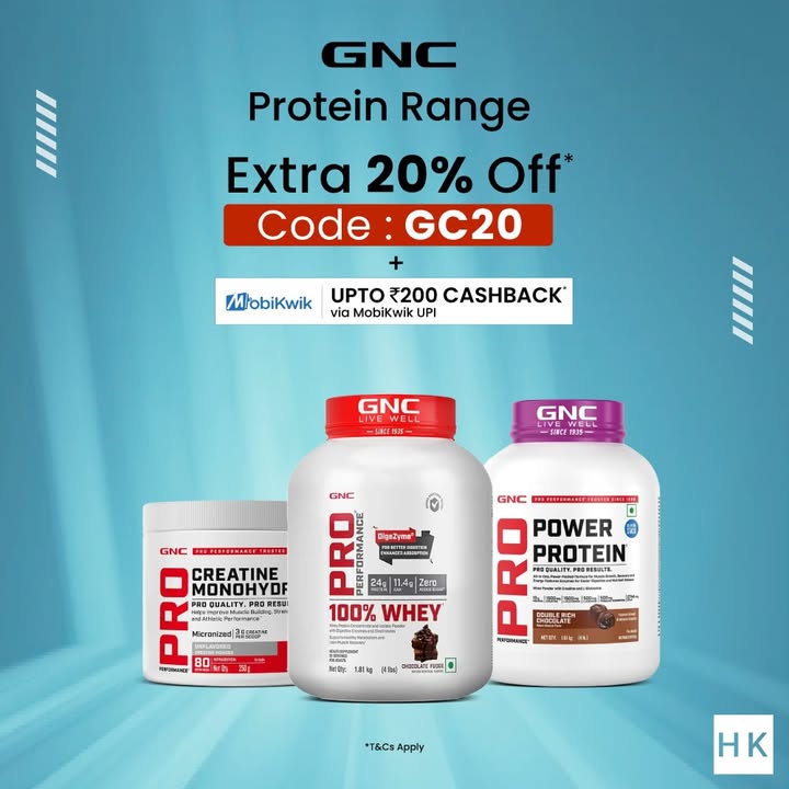  Power up your fitness goals with GNC Protein Range Get EXTRA 20 OFF with code GC20 enjoy up to 200 cashbac...