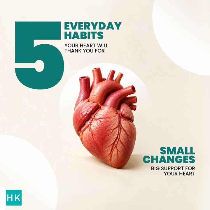Dont wait for a wake up call to care for your heart. Start with these 5 simple everyday habits. Swipe. Save. Share. 