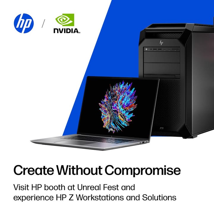 HP is at the Unreal Fest from Jun 25 to 26. Visit our booth for live demos on HP Z Workstations and Solutions