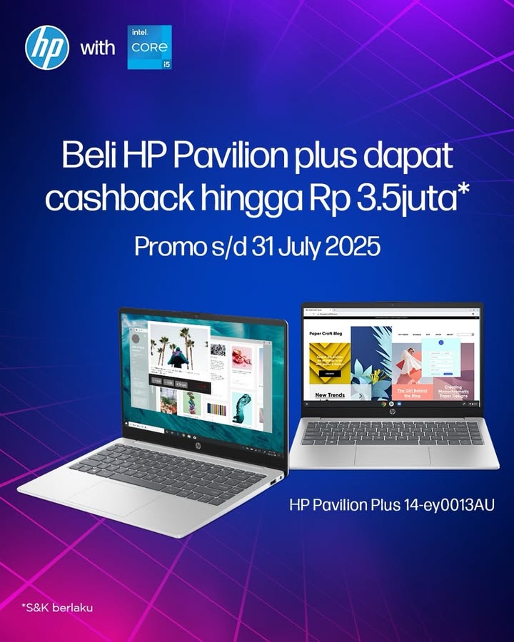 Belajar dan brekreasi makin lancar bareng laptop HP Pavilion Plus