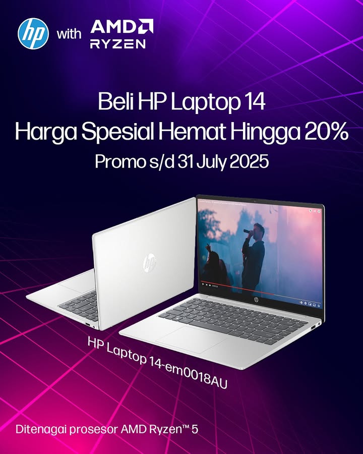 Ngegame, kerja atau kuliah jadi makin lancar bareng laptop HP 14 dan HP Victus