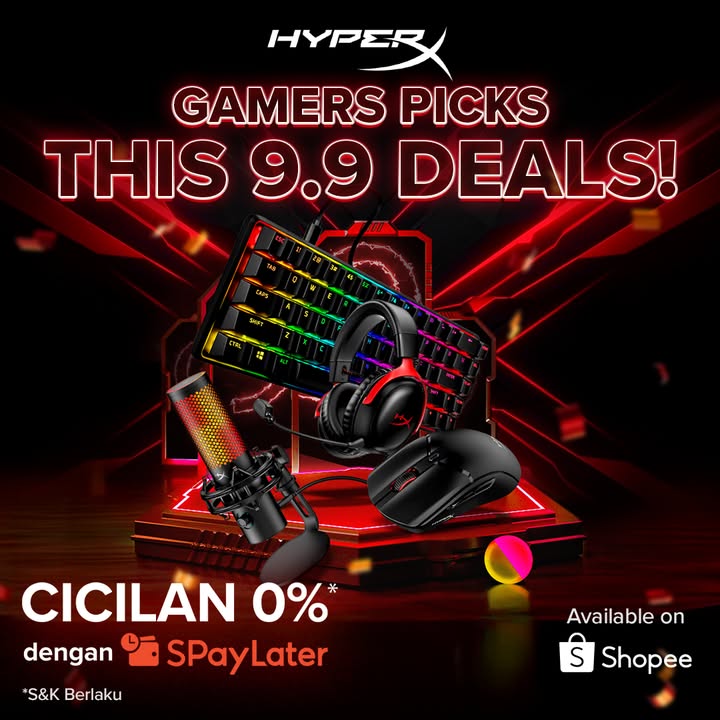 Tingkatkan pengalaman Gaming mu dengan upgrade Gear bersama HyperX. Kunjungi https shopee.co.id hyperx