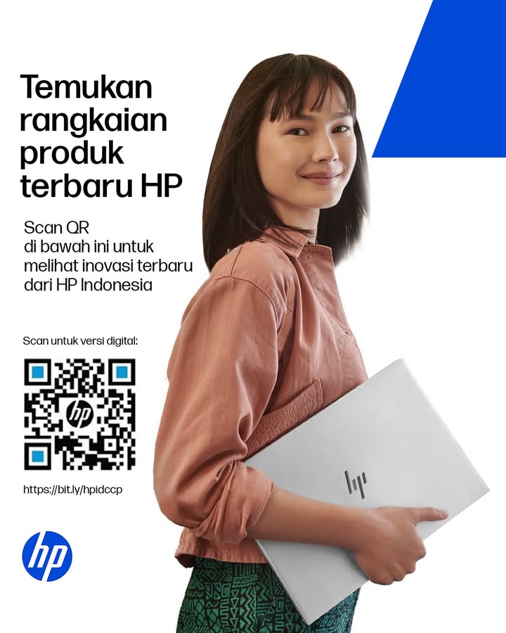 Temukan rangkaian produk HP di dalam katalog produk terbaru Scan QR Code atau kunjungi https bit
