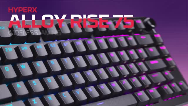 Elevate your gaming setup with the ultra customizable HyperX Alloy Rise 75 Long lasting battery life Hot swappable ...