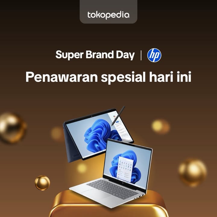 HP Super Brand Day di Tokopedia Temukan berbagai penawaran spesial untuk upgrade laptopmu jadi lebih optimal dengan H...