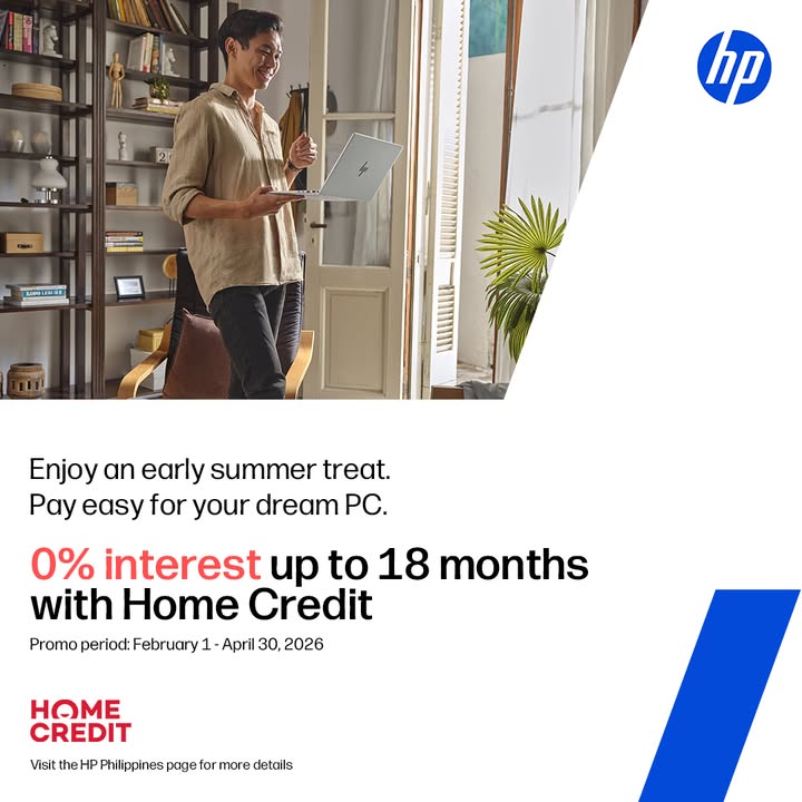 This early summer, any HP gadget can be yours Buy any HP gadget via Home Credit and enjoy 0 interest up to 18 mont...