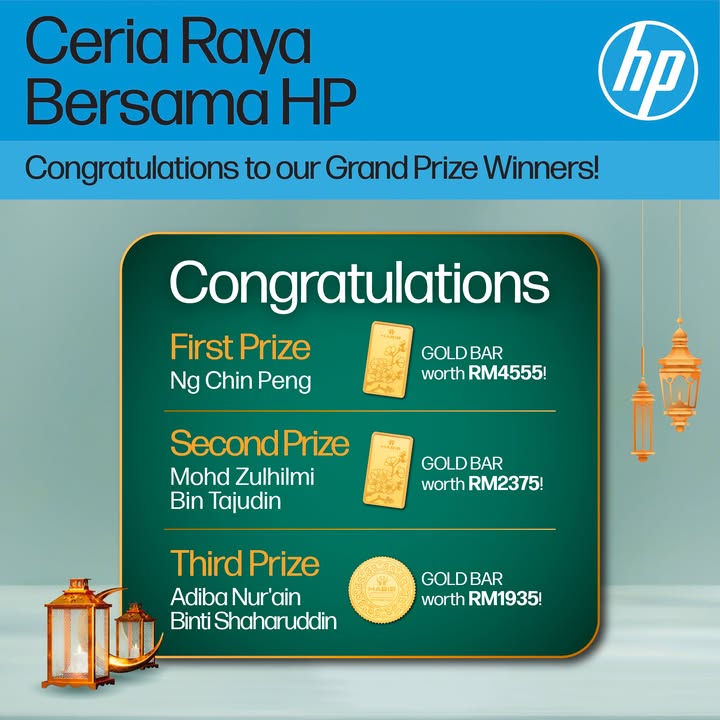  Here are the final winners of the Ceria Raya Bersama HP Contest and thats a wrap