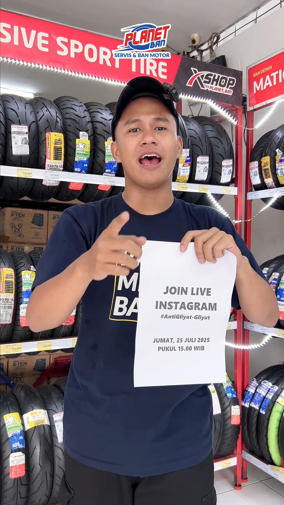 BESOK RAMAI RAMAI LIVE DI PLANET BAN Siapin diri buat ikutan banjir diskon dan hadiah spesial khusus Ban, Servis Rasa ...