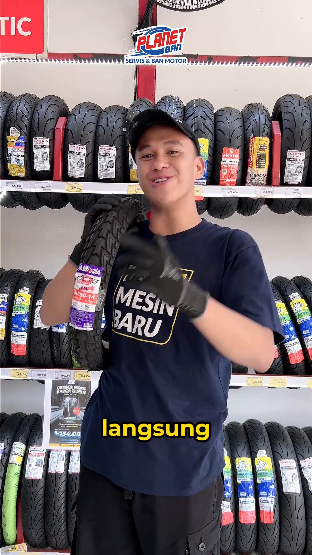 BAN AMAN DI SEGALA CUACA Cuaca gak bisa ditebak Jalanan kadang basah, kadang panas Tenang, ban di Planet B...