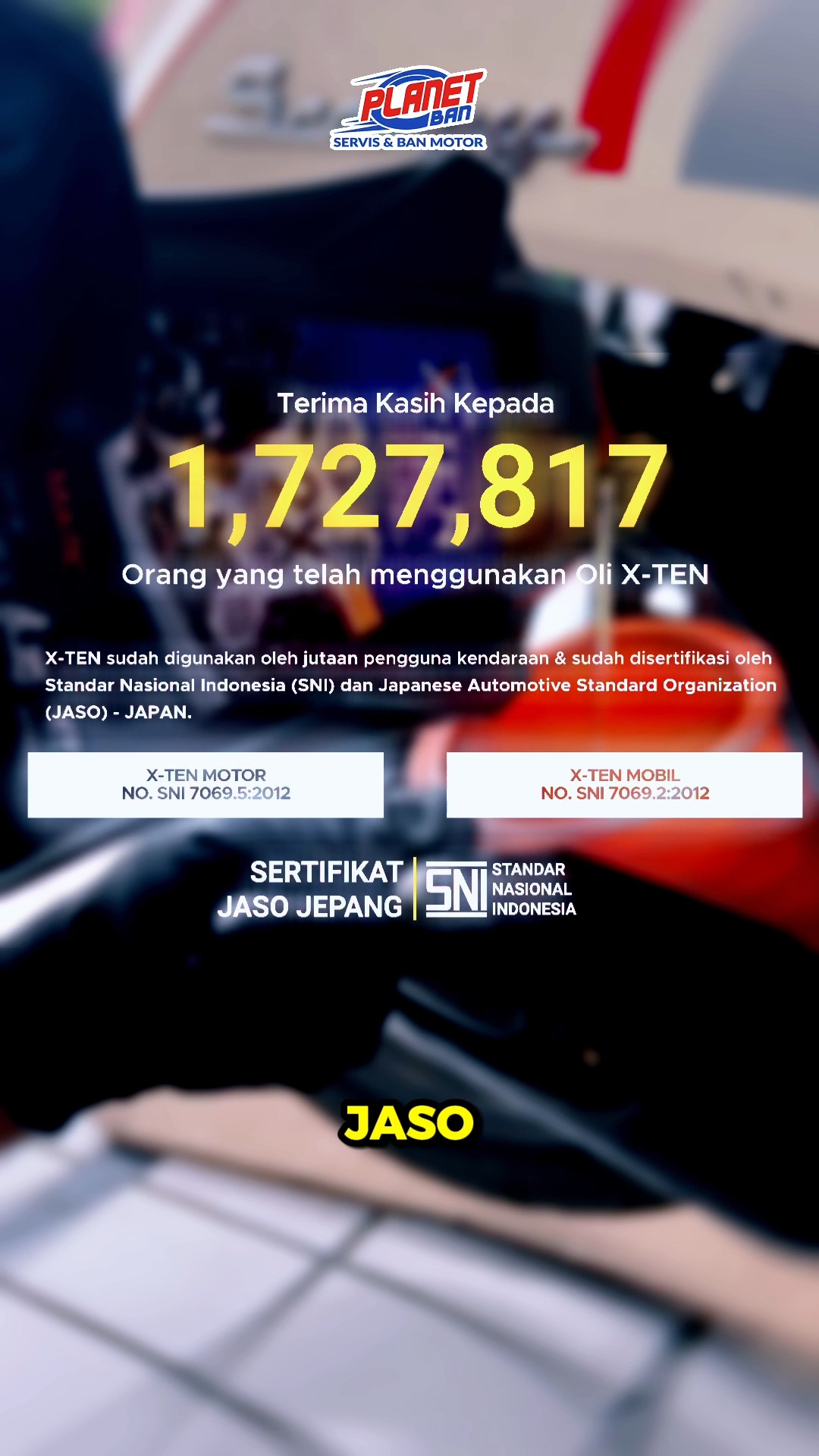Ganti oli yang berkualitas aja Bang Net kali ini membahas tentang oli X Ten Ester Synthetic technology yang tahan hing...