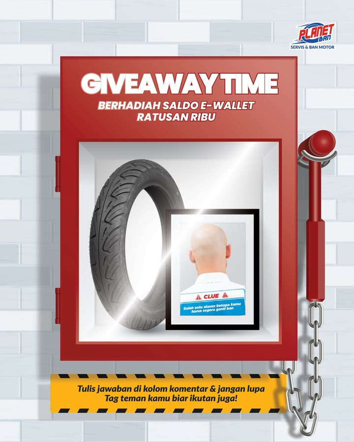 GIVEAWAY TEBAK GAMBAR IS BACK Buat kalian yang familiar sama gambar ini pasti bisa jawab deh Cuma tebak gambar aja, bisa dapet hadiah saldo E Wallet total ratusan ribu dari Planet Ban Caranya mudah banget Follow akun Instagram pl... GIVEAWAY TEBAK GAMBAR IS BACK Buat kalian yang familiar sama gambar ini pasti bisa jawab deh Cuma tebak gambar aja,...