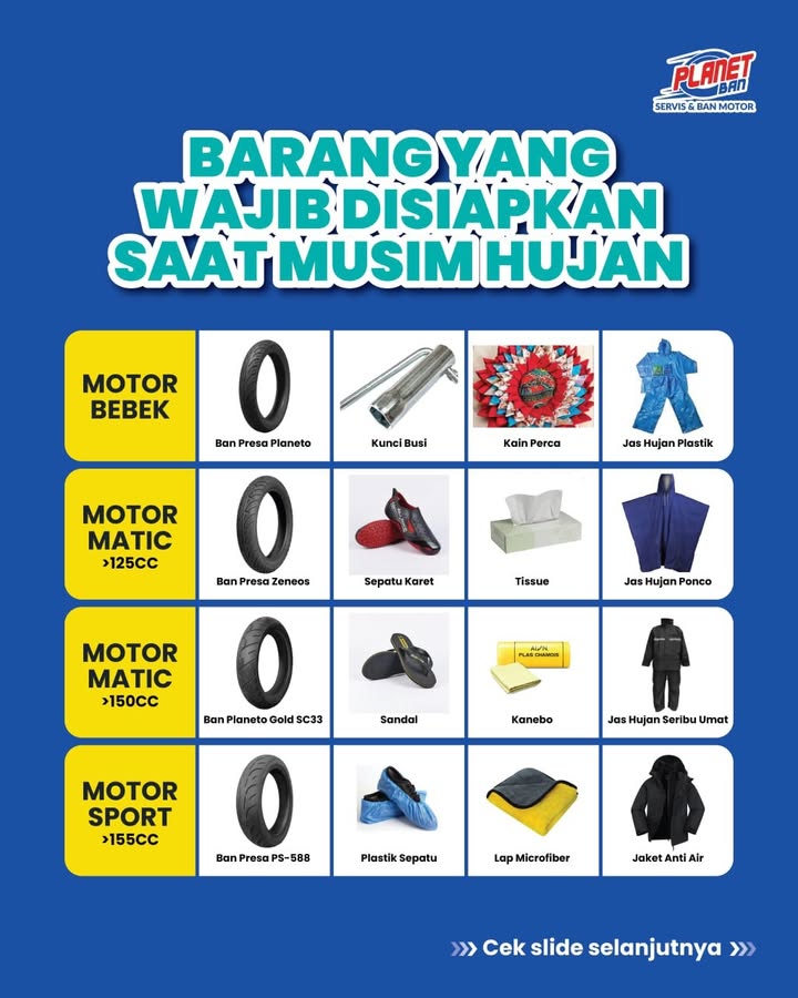 Hati hati banget kalo riding pas musim hujan, guys Musim hujan jalanan licin, genangan di mana mana, dan risiko mak...