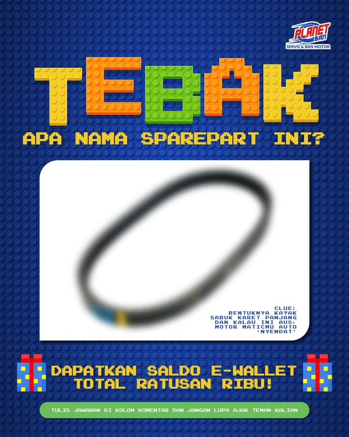 Kalo kalian pengendara motor pasti familiar sama sparepart ini Buat kalian yang bisa jawab dengan benar bakal ber...