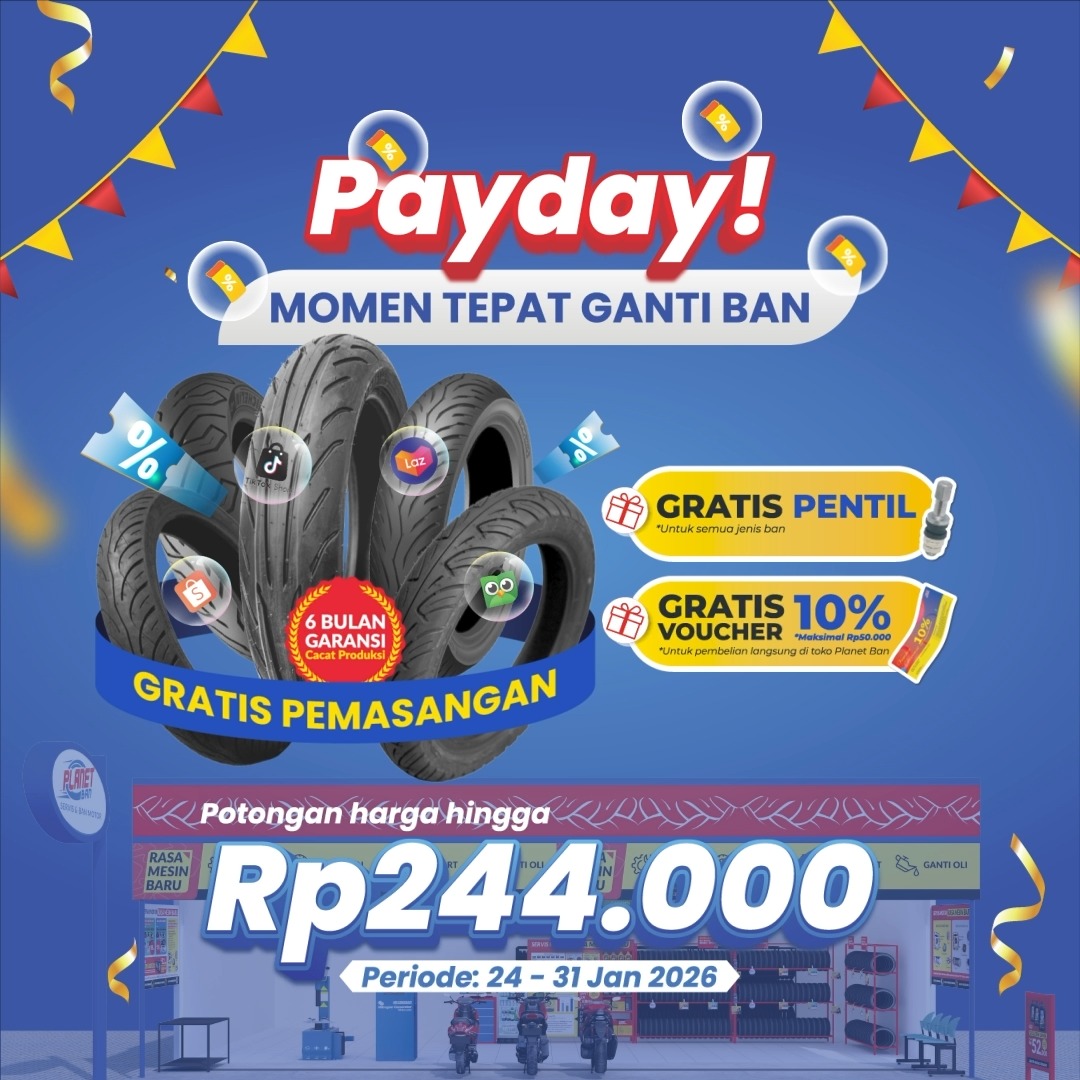 Gajian Saatnya serbu diskon di PayDay Sale Planet Ban