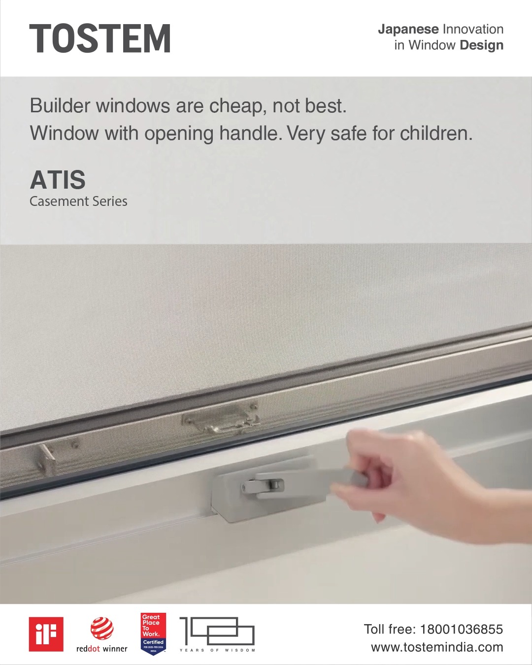 ATIS operator handle windows are designed to brighten compact corners while keeping airflow smooth and style effortless