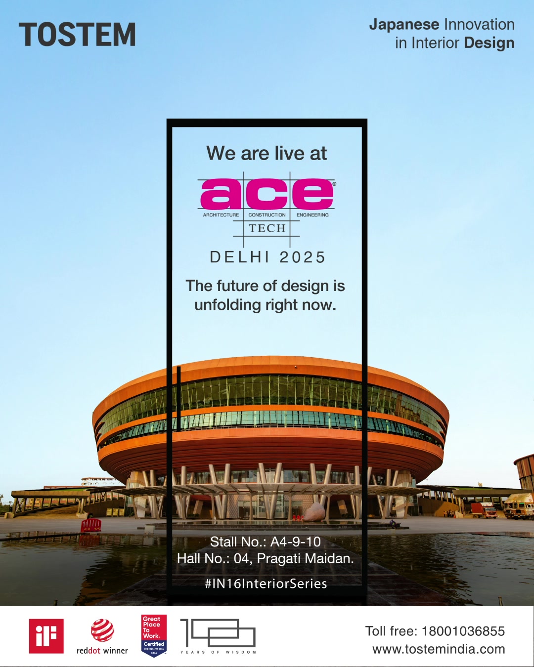 We Are Live at ACETECH Delhi 2025 The future of design is here, and its happening NOW Visit TOSTEM at Stall A4 9 10, Hall ...