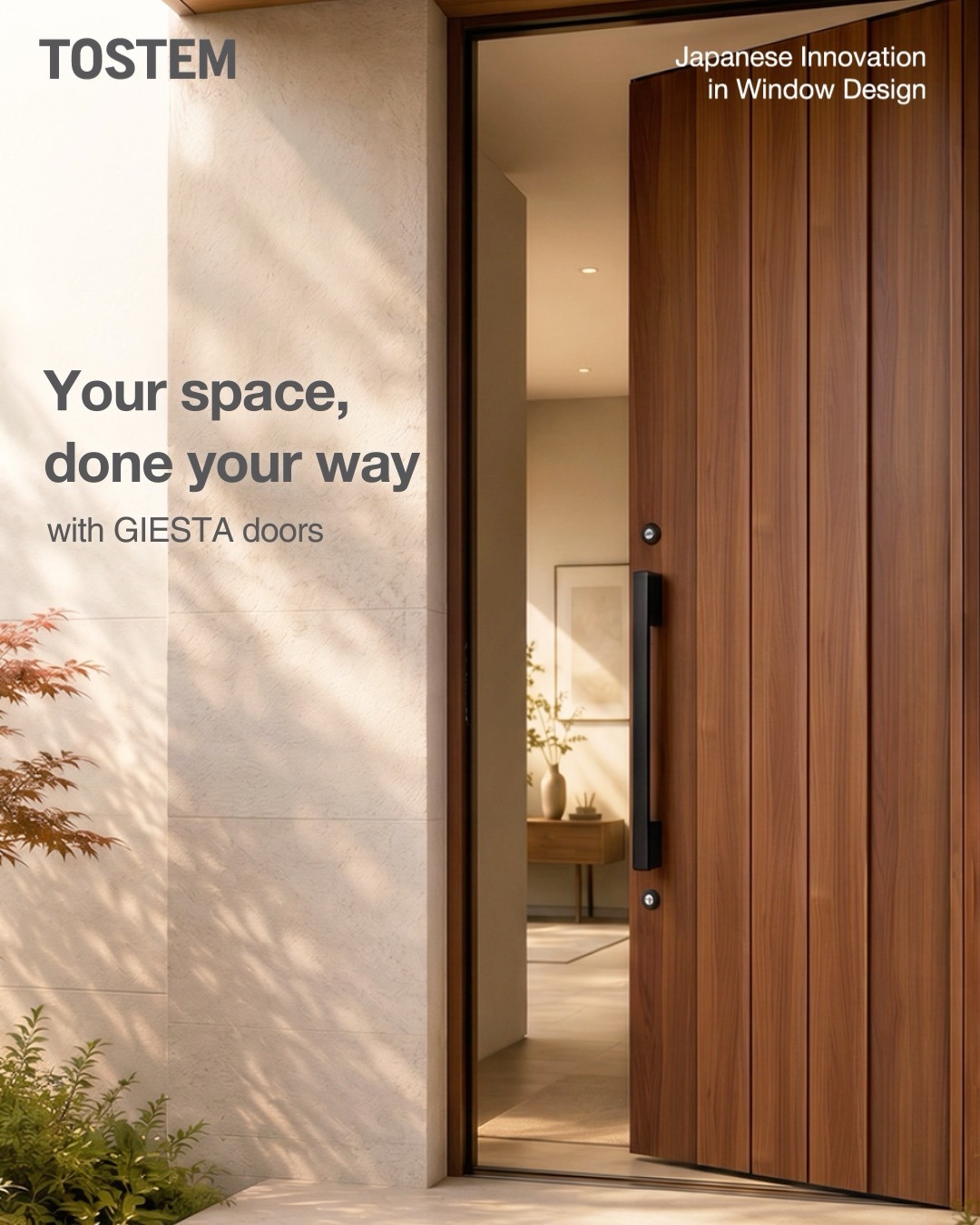 Your homes first impression deserves a masterclass in design. Express your unique identity with TOSTEM GIESTA Doors