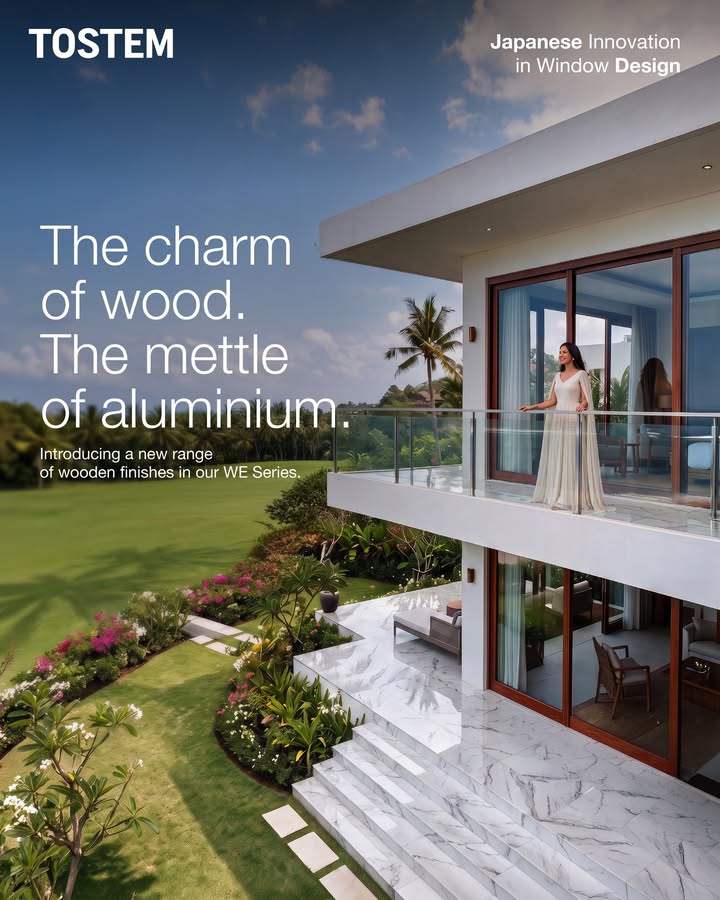 The warmth of wood meets the enduring strength of aluminium