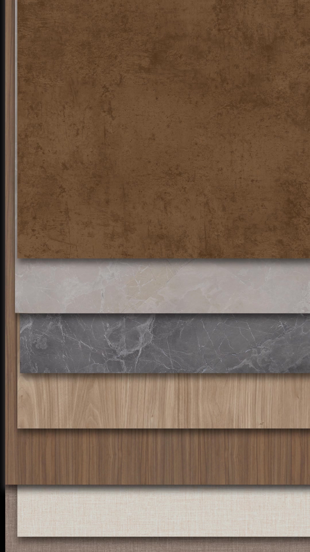 From the warmth of woods to the calm of fabric and the depth of stone, every texture tells its own story