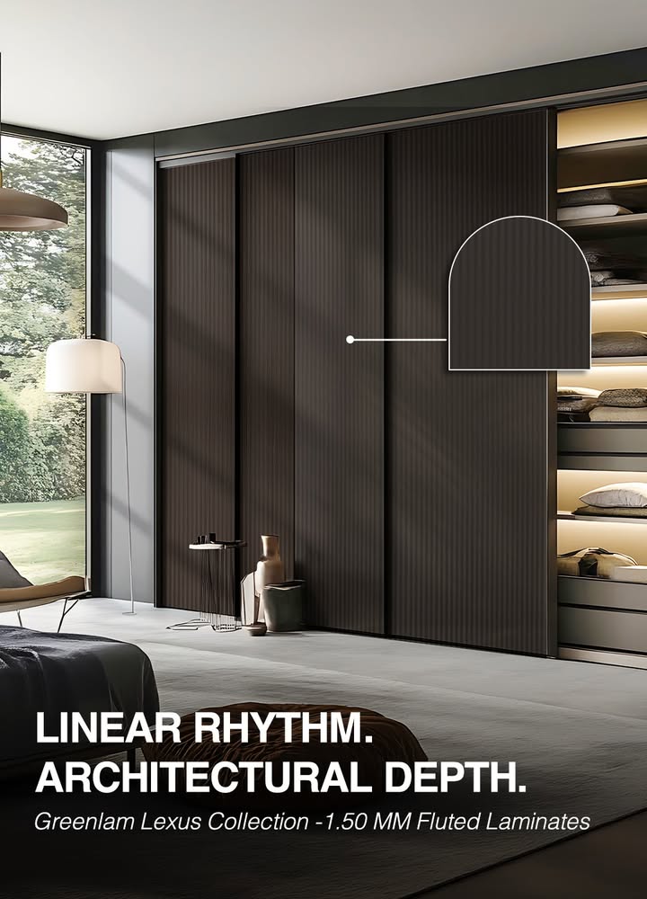 Clean linear grooves that bring rhythm to your spaces. Greenlam Lexus Collection, India s first 1