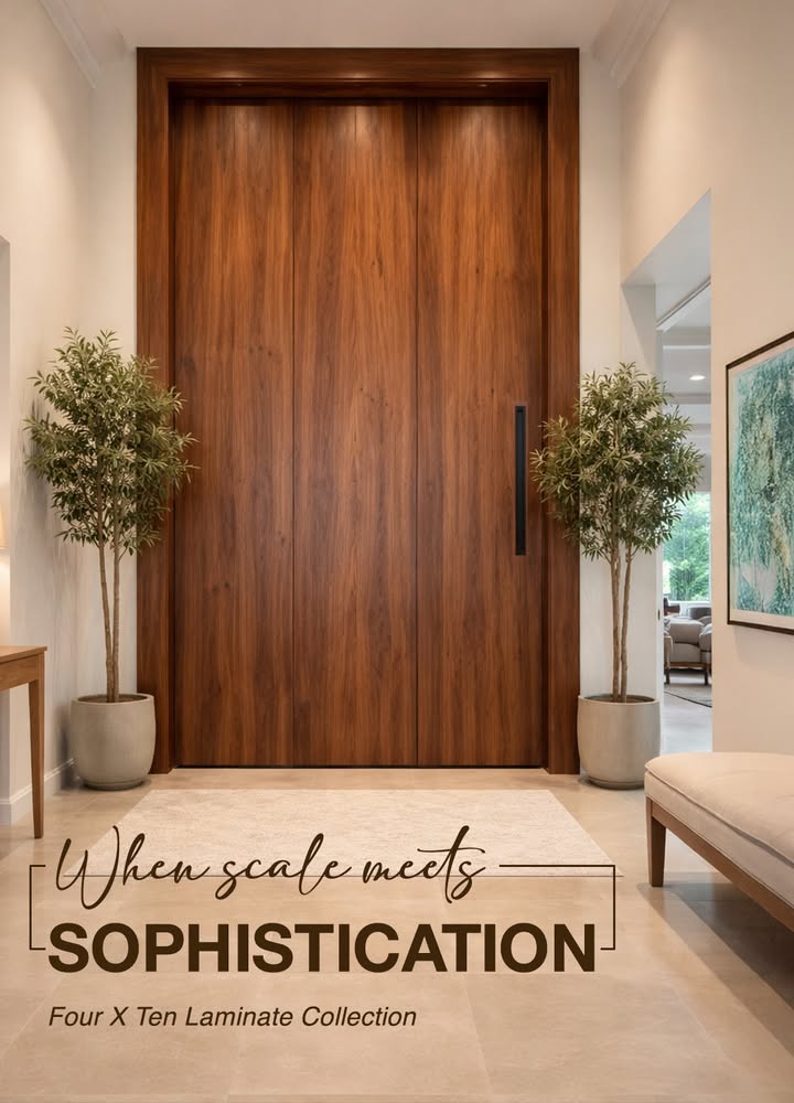 From reception doors to conference tables, Four X Ten laminate collection brings continuity and calm to large format commerc...