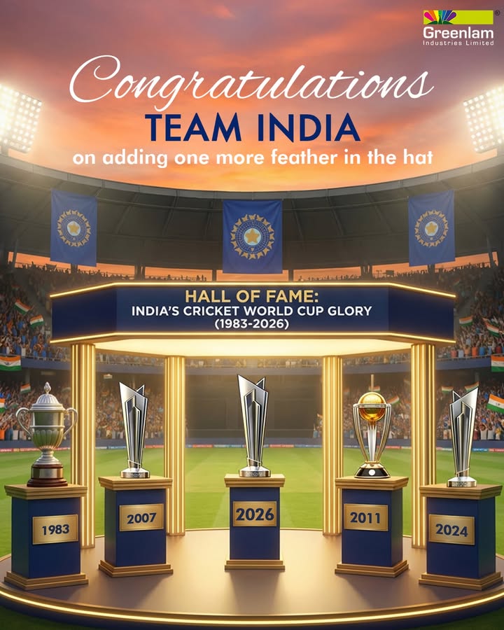 Congratulations, Team India GreenlamIndustries T20WorldCup