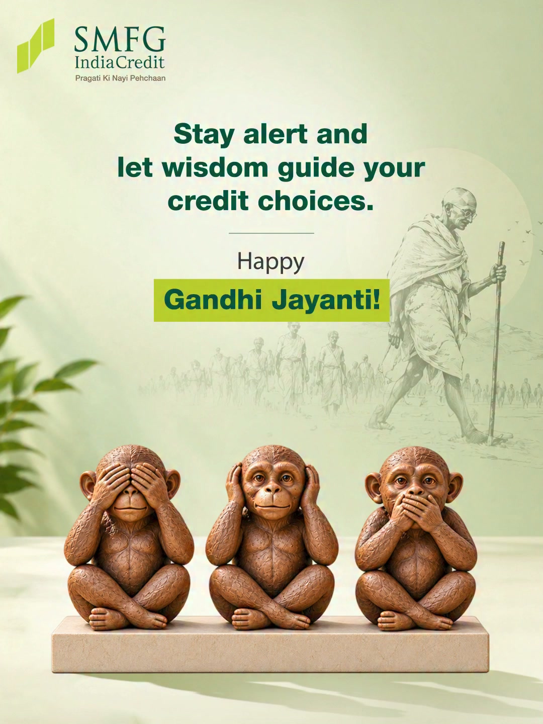 Gandhijis three monkeys remind us to be mindful of what we see, hear and say