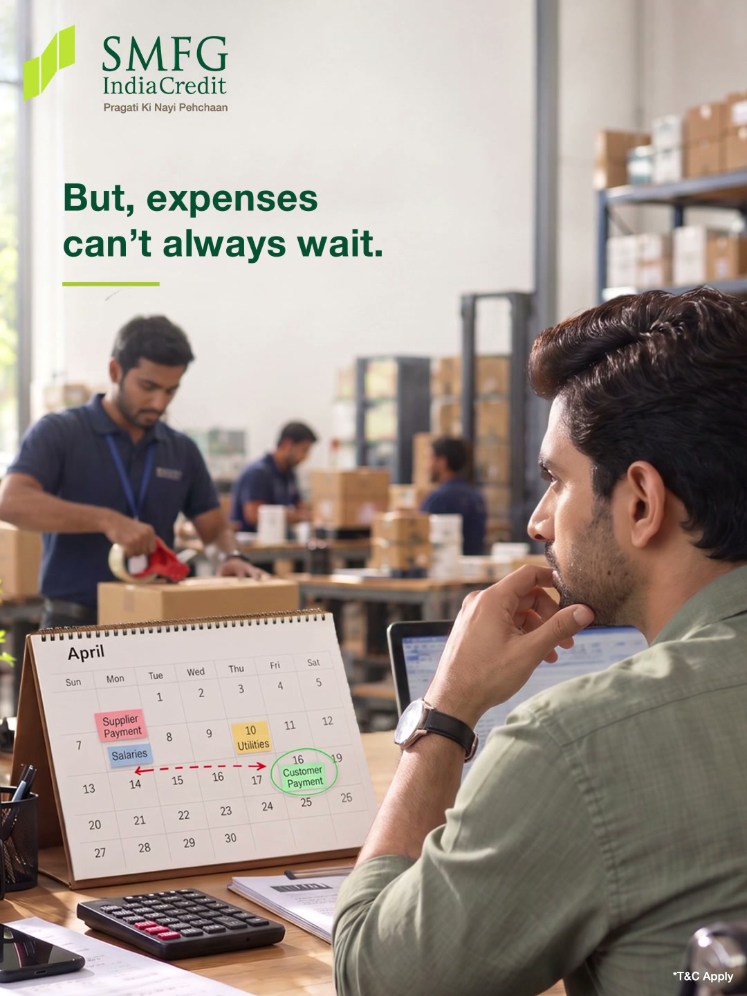 A growing business can still face a cash flow gap