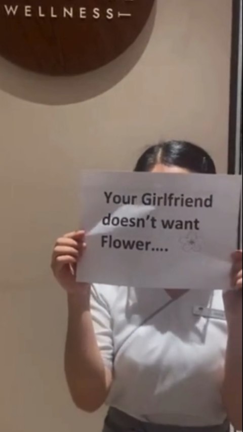 She said she doesnt want flowers She wants peace. Silence. A spa appointment