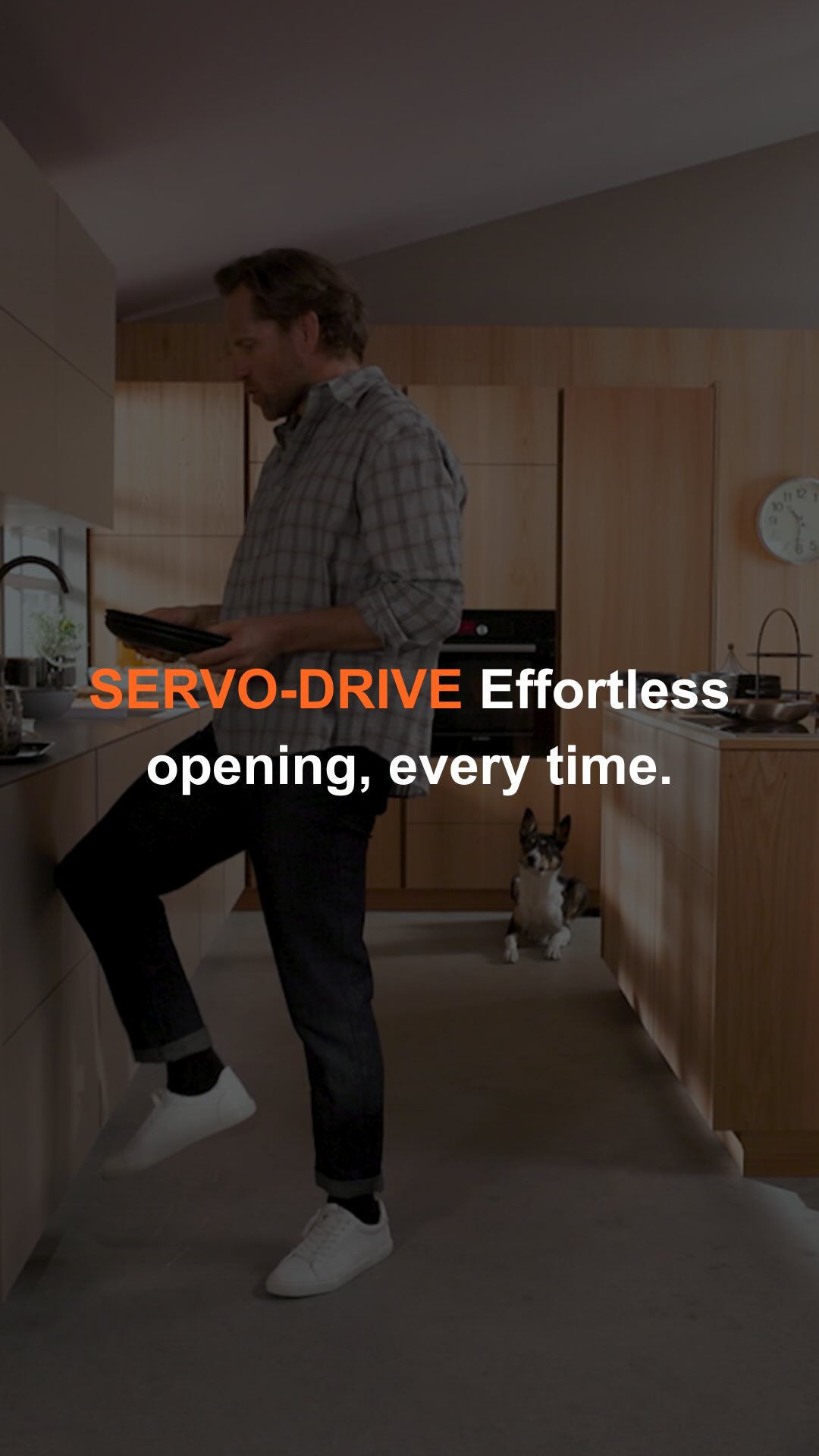 Open a drawer with just a nudge. Kitchen peak hours get totally chaotic, but a little help goes a long way