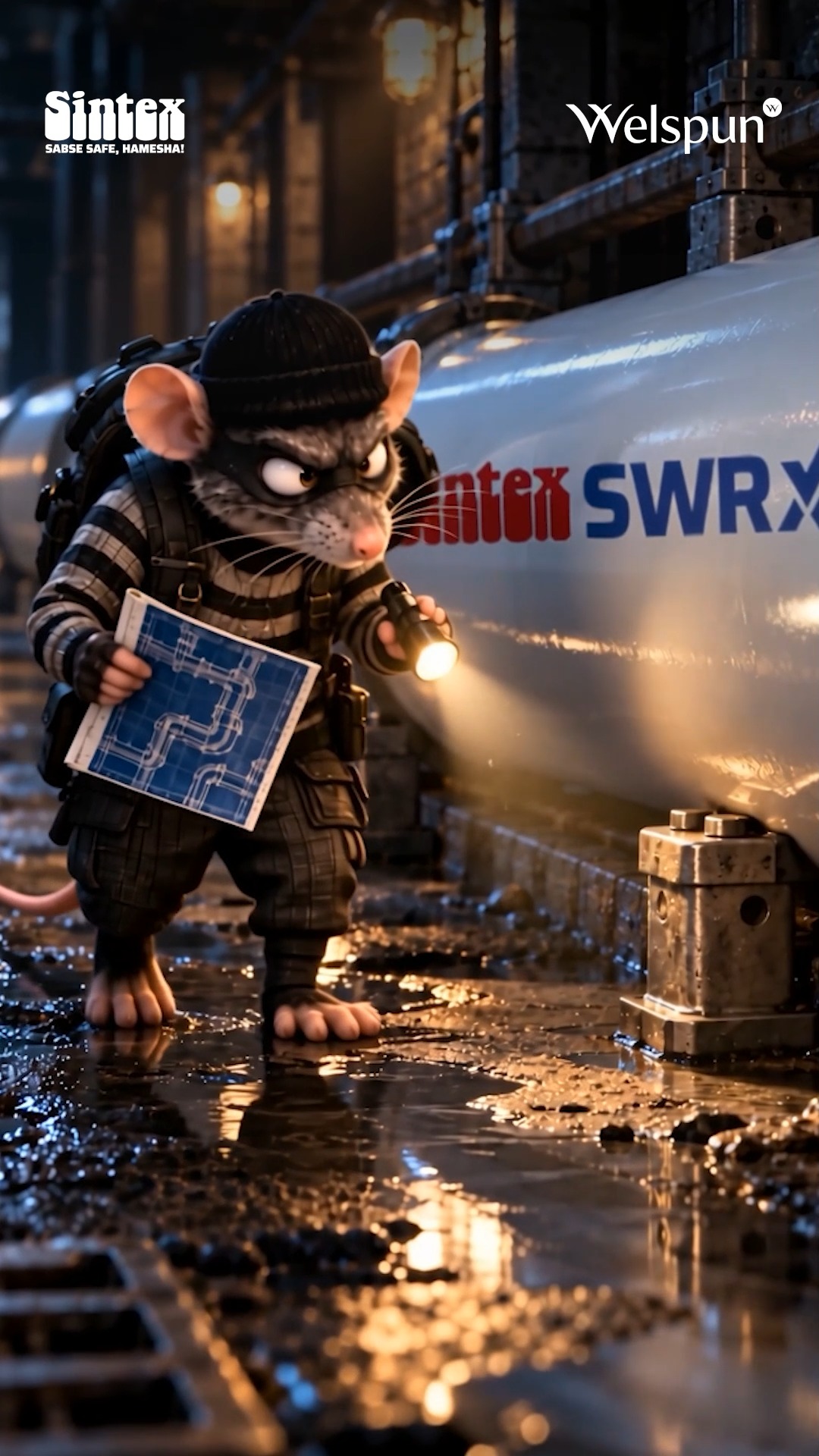 No matter how hard they try, Sintex SWRX Pro is always there to keep rats away to keep your water safe