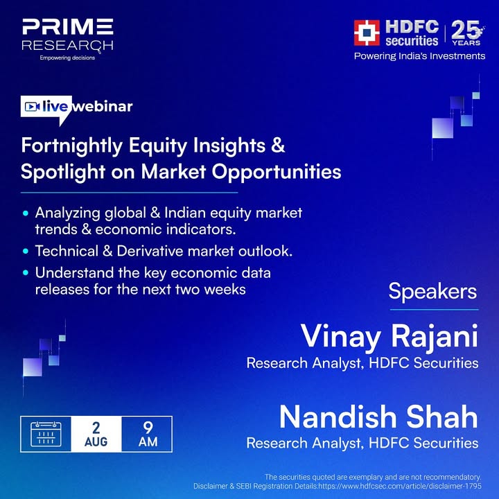  Stay Ahead of the Market Join our Live Webinar on Fortnightly Equity Insights Market Opportunities Register Now...