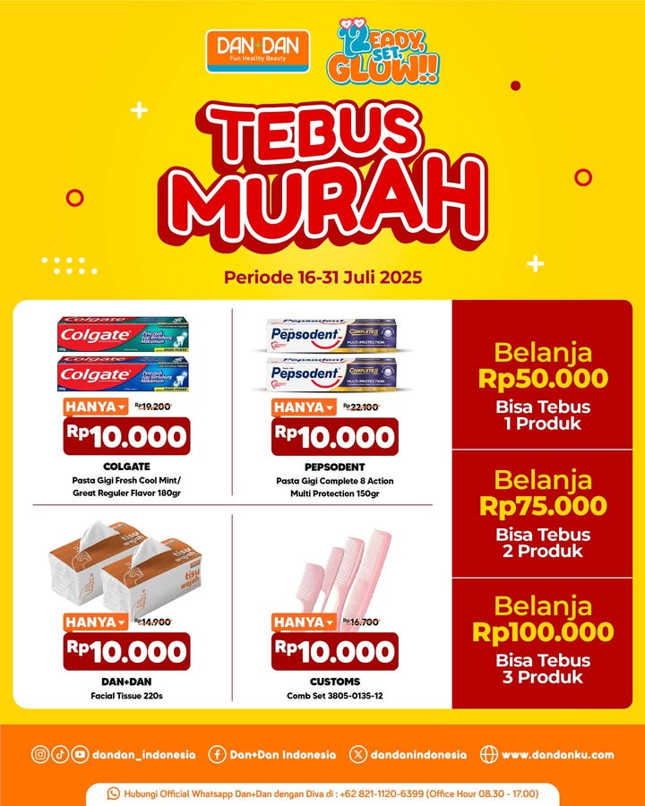 Belanja mulai dari Rp50.000 aja kamu udah bisa tebus produk pilihan dengan harga mulai Rp10.000 an Belanja Rp50