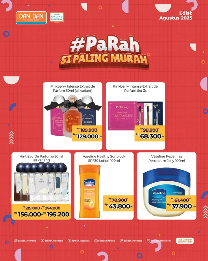  Online Exclusive Yuk kita cek PaRah Si Paling Murah Edisi Agustus si bulan Merdeka Hanya berlaku di Platfor...