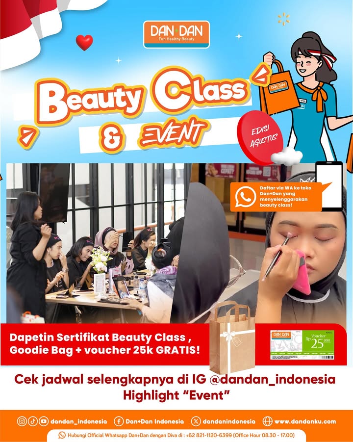Yuk ikutan beauty class skin check bazaar bareng brand brand favorit kamu di gerai Dan Dan pilihan Selain dapet ilm...