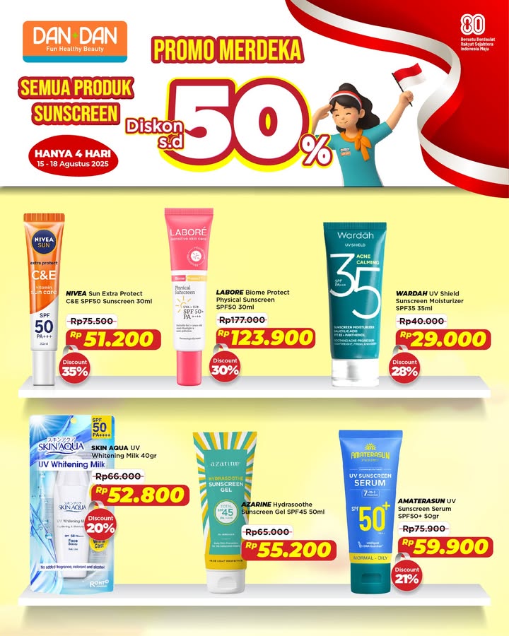 Siap siap 17 an, panas panasan, jangan lupa sunscreen an yaaaaa Biar bisa lomba tanpa takut gosong Yuk...