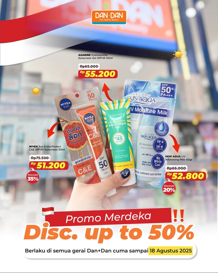 LAST DAY PROMO MERDEKA Buruan mampir ke Dan Dan terdekat dan dapetin promo merdeka dengan diskon sampai 50 Ayo...