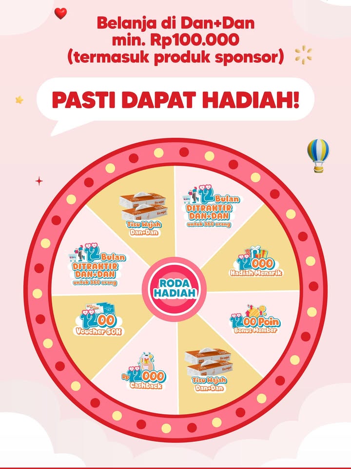 Yes Kamu masih bisa dapetin hadiah spesial anniversary Dan Dan yang ke 12 di seluruh gerai Dan Dan Caranya cukup...