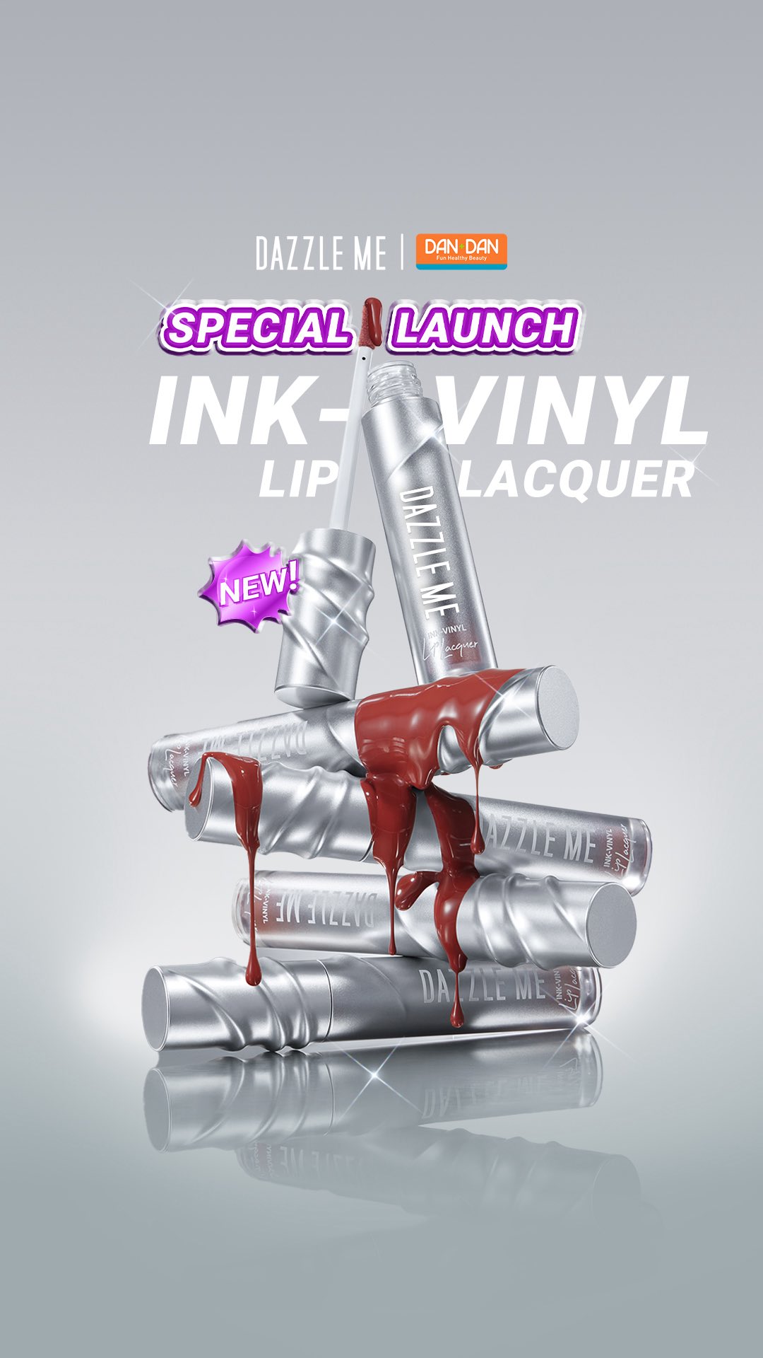  Yang paling baru dari DAZZLE ME kini udah bisa kamu beli di Dan Dan DAZZLE ME INK VINYL LIP LACQUER early launch cu...