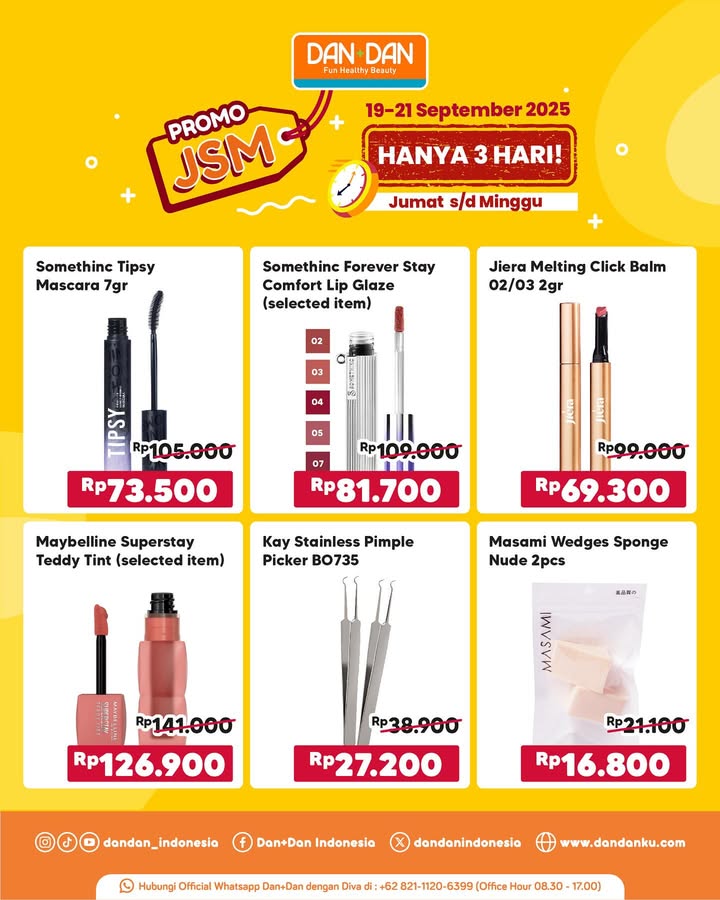 Weekend serba hemat bareng Dan Dan Skincare, makeup, personal care, sampai body care, semua ada di Dan Dan dengan harga spe...