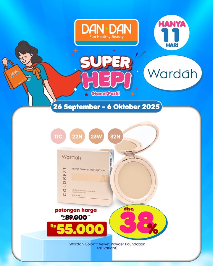 Rekening lagi banyak isinya, jangan lupa ke Dan Dan cek promonya Ada promo Super Hepi dengan promo sampai 45 untuk bra...