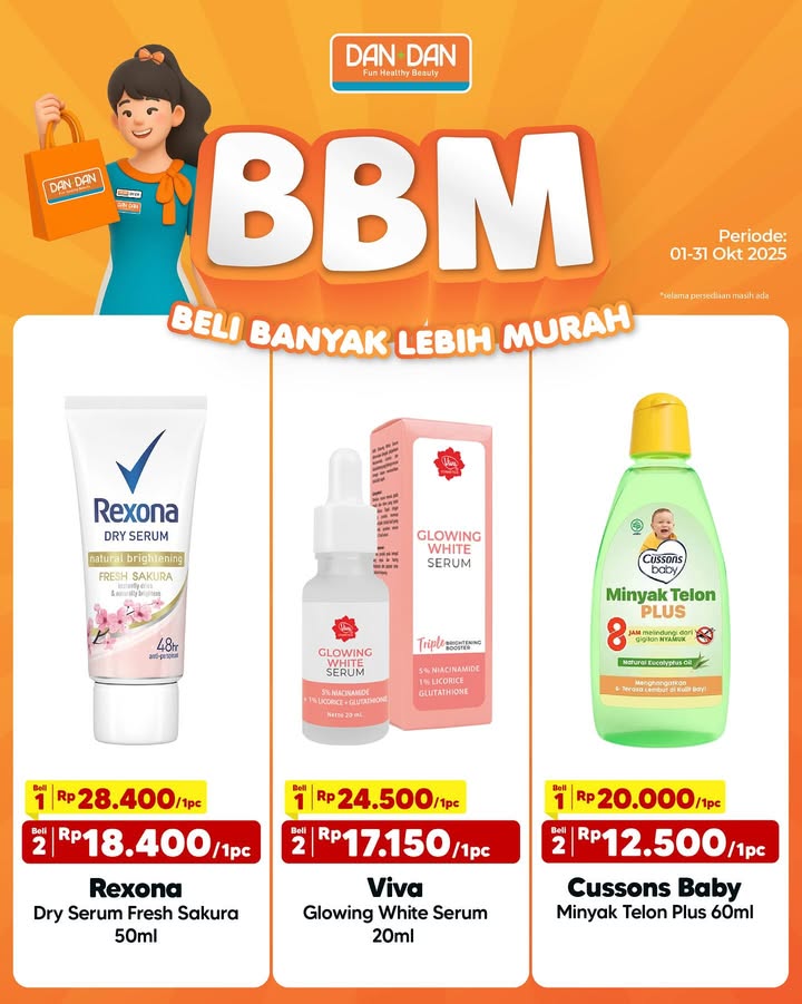 Beli 1 nanggung, beli 2 jelas lebih untung Harga langsung jadi lebih hemat, hanya di Dan Dan terdekat Berlaku h...