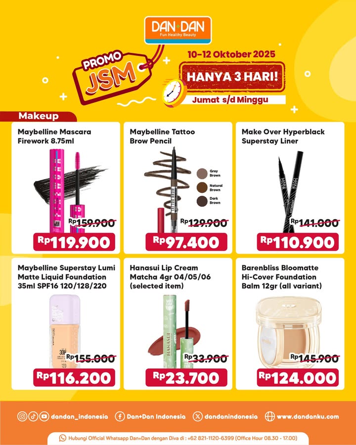Double date Weekend cuan cuan cuan Skincare, makeup, personal care, sampai body care, semua ada di Dan Dan denga...
